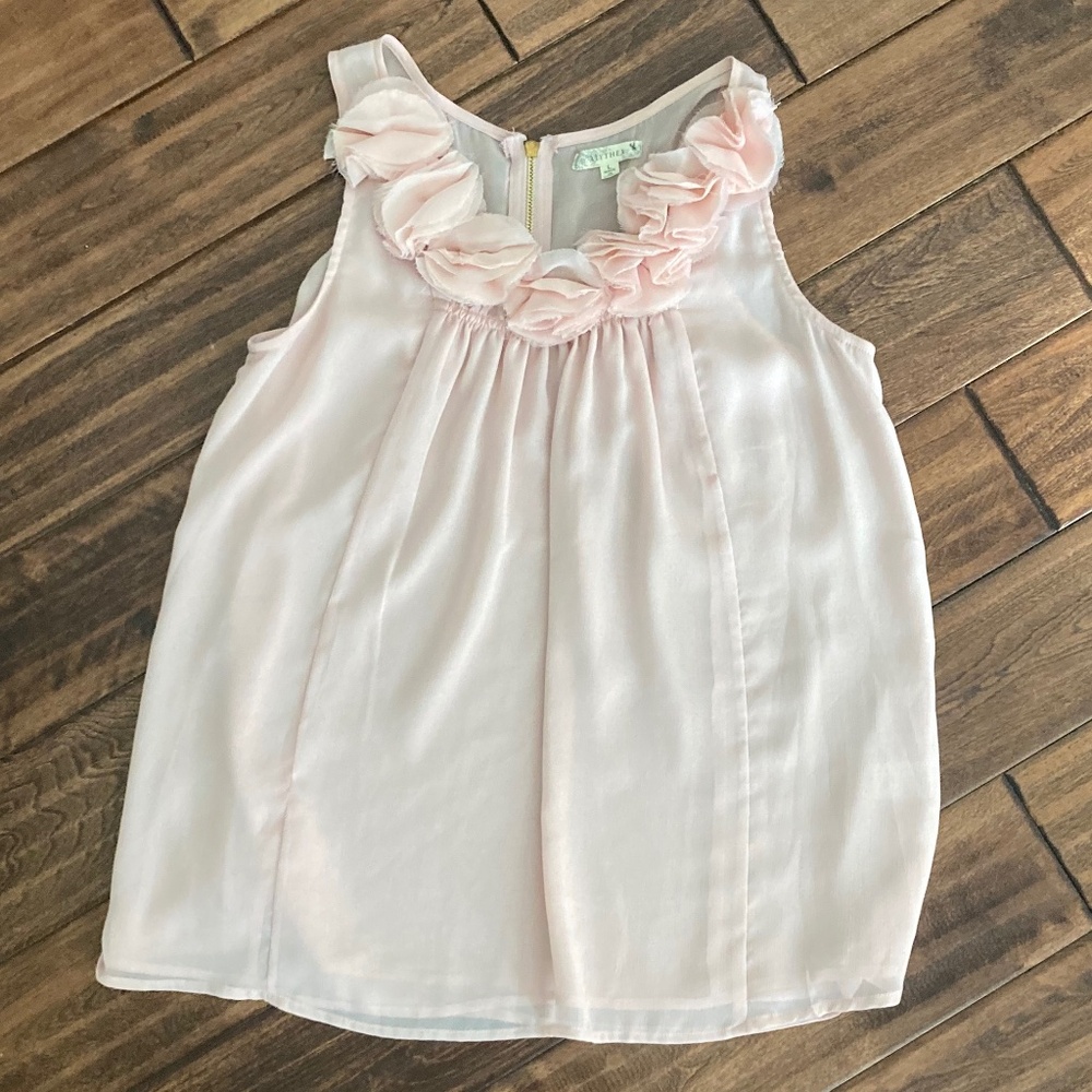 Alythea - sleeveless blouse - chiffon - Blush Pink - size L